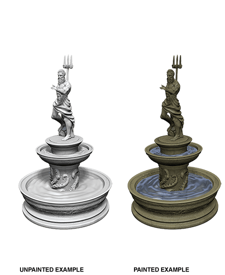 WizKids Deep Cuts Unpainted Miniatures Fountain - Gap Games