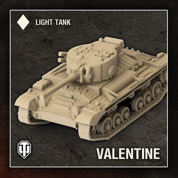 World of Tanks Miniatures Game Wave 1 Tank British (Valentine) - Gap Games