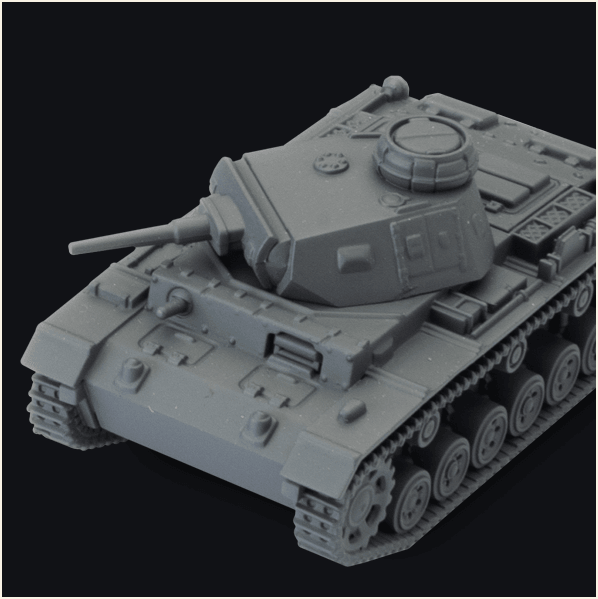 World of Tanks Miniatures Game Wave 3 German Panzer III J (Medium Tank) - Gap Games