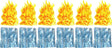 Dungeons & Dragons Spell Effects Wall of Fire & Wall of Ice Pre Painted Miniature Pack