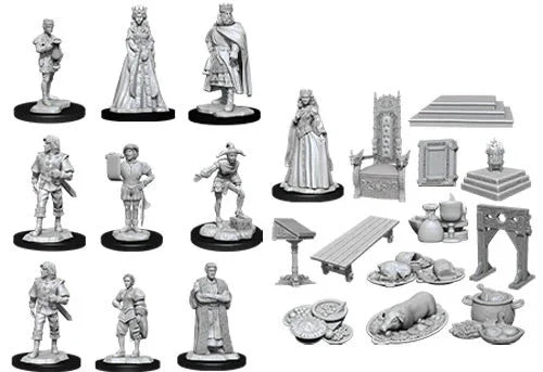 WizKids Deep Cuts Unpainted Miniatures Towns People Castle / Royal Court