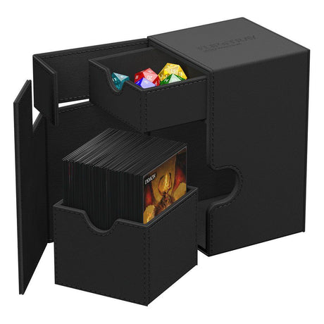 Ultimate Guard: Deck Box – XenoSkin Monocolor Flip'n'Tray 100+ – Black