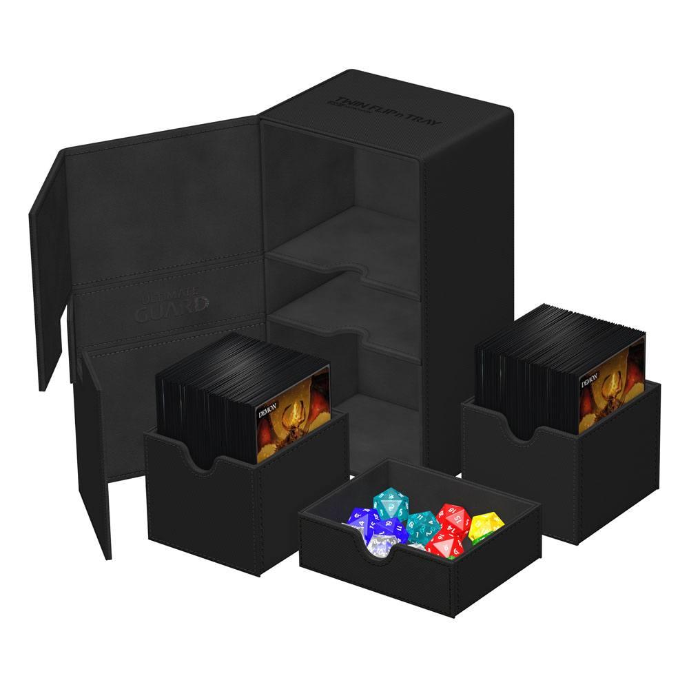 Ultimate Guard: Deck Box – XenoSkin Monocolor Twin Flip'n'Tray 200+ – Black