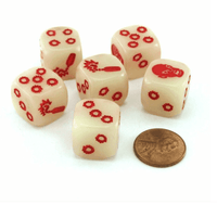 Zombicide Glow in the Dark Dice (6) - Gap Games